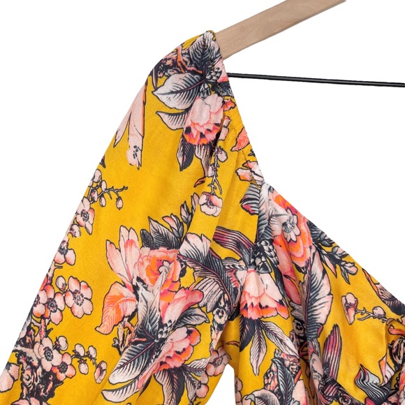 Anthropologie Ranna Gill Ruched Floral Mini Dress - Picture 7 of 16